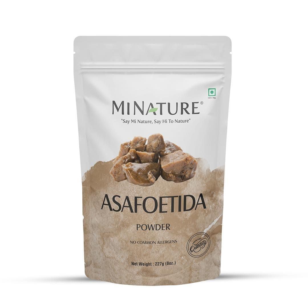 minature Asafoetida Powder (Hing)(Asafetida) by mi nature| Natural | 227g (08oz)(0.5lb) | Indian spice for cooking| From India.