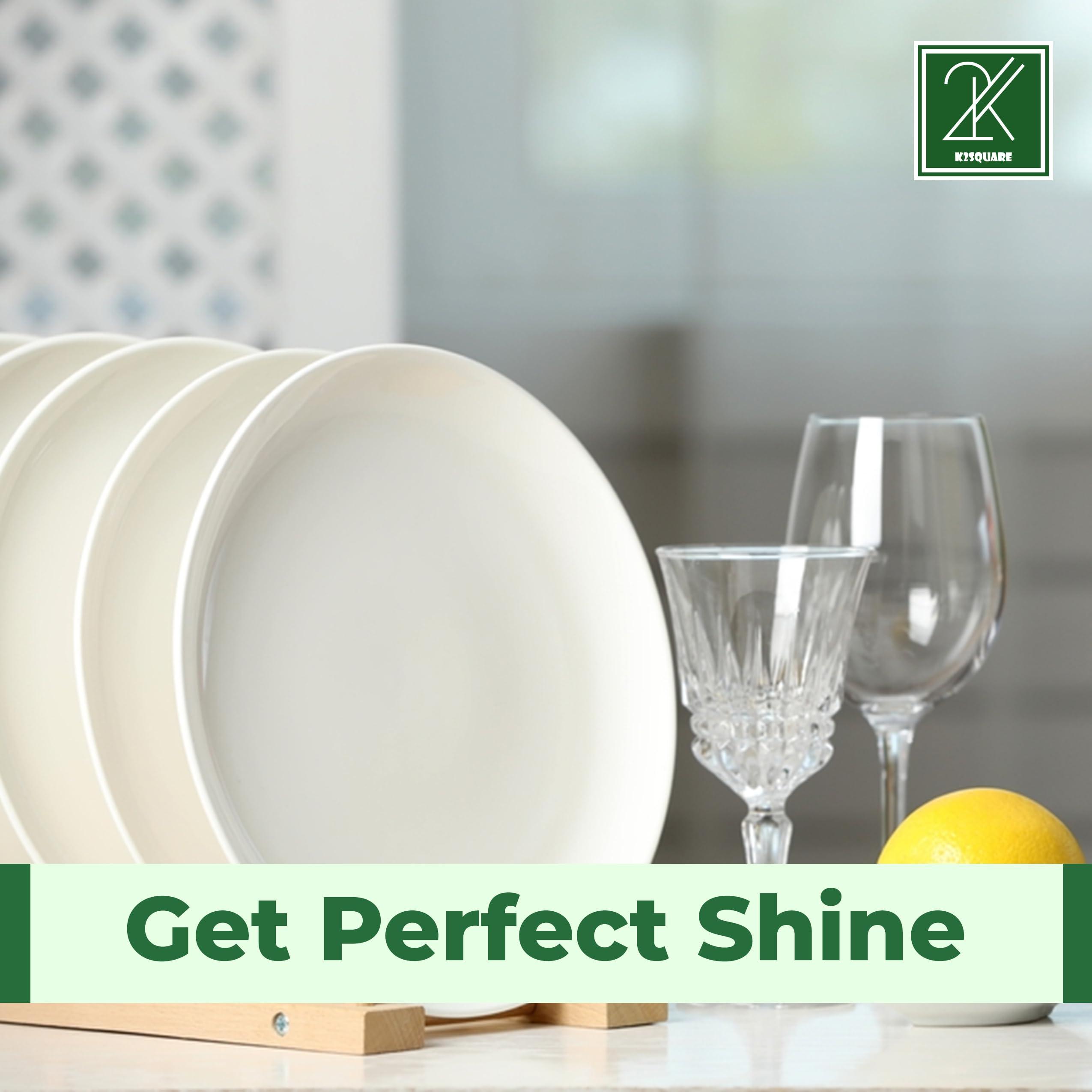 K2SQUARE Dishwashing Liquid, Advanced Degreasing Power, Vegan and Cruelty-free (Green)