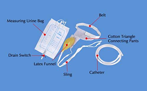 Vinayakart Vinayakart Urinary Male Drainage Bag with Anti Reflux Chamber Medical Easy-Tap Leg Bag (1000ml)