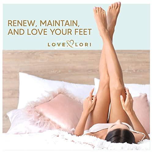 LOVE, LORI Moisturizing Socks & Gel Socks for Dry Cracked Feet Women by Love Lori - Foot Moisturizer Socks & Reusable Lotion Socks for Cracked Heel Repair - Stocking Stuffers for Women, Fits up to Women Size 8.5