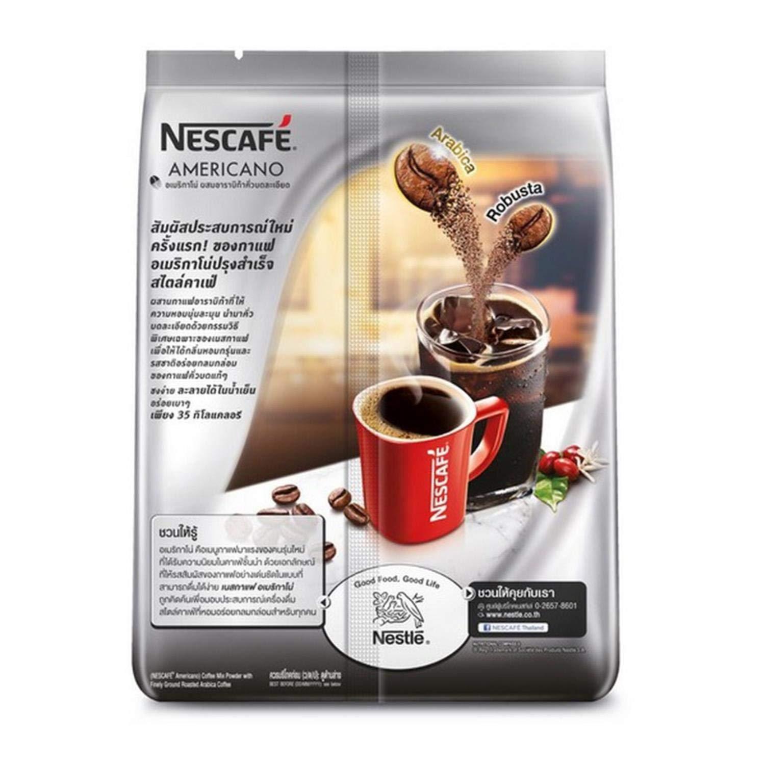 Nestle Nestle Nescafe Americano Instant Coffee Mixed with Arabica Ground Roasted (25 X 9.6 g, 240 g)