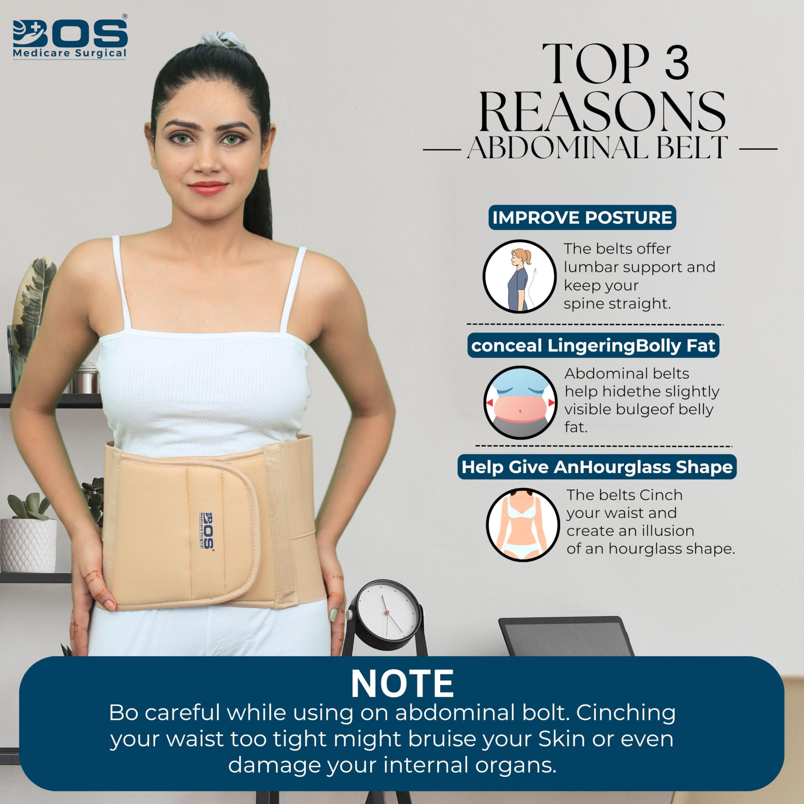 BOS MEDICARE SURGICAL BOS MEDICARE SURGICAL Abdominal Belt useful for Tummy reduction after pregnancy and post operative care provide compression and support to abdominal area (Large)