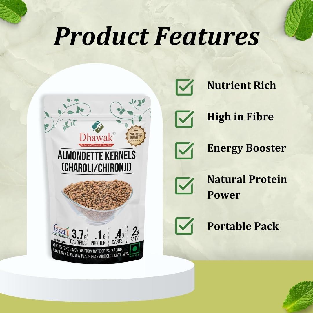 DHAWAK Dhawak Almondette Kernels (Charoli or Chironji) - 200 GMS.