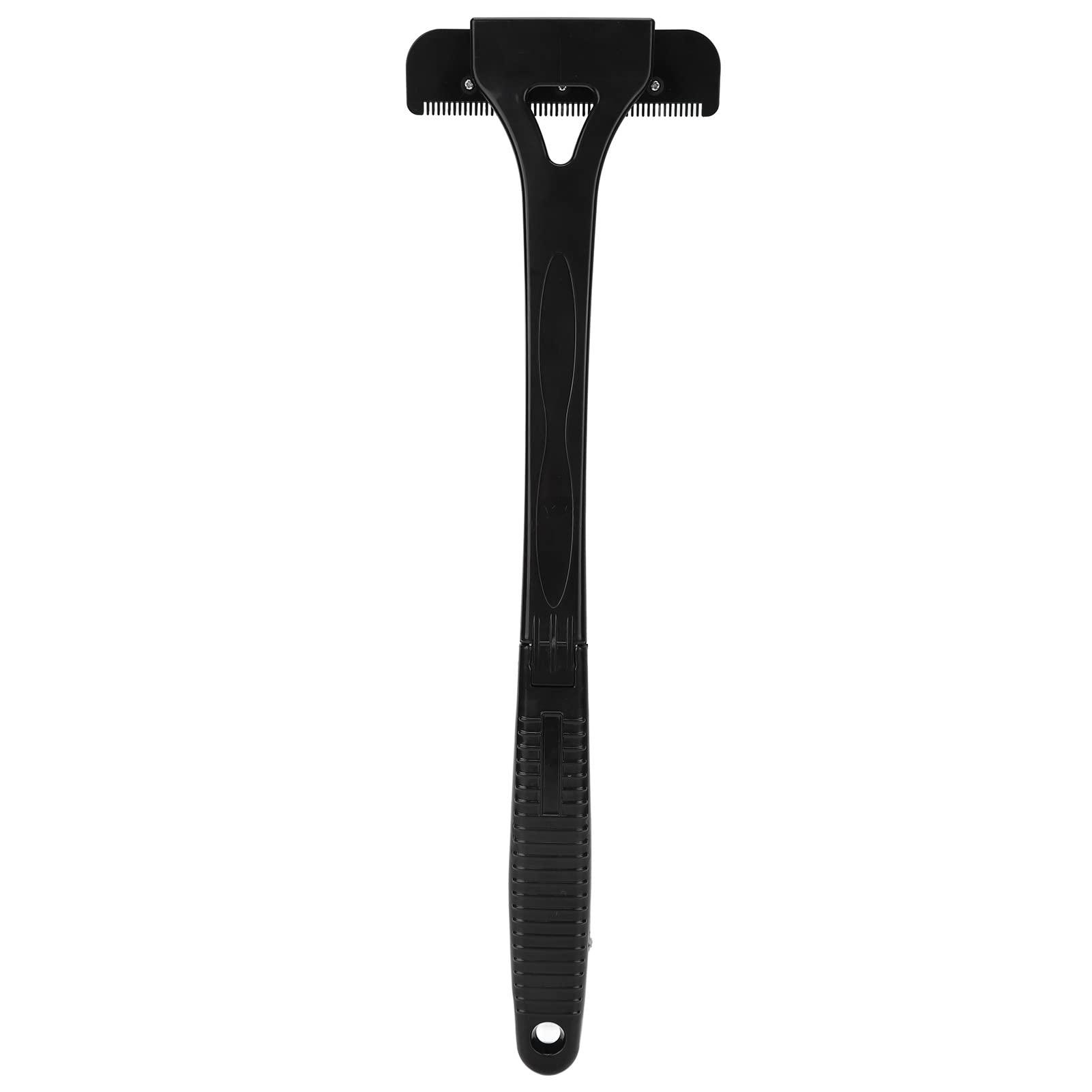 FOPU Manual Back Blade, Quickly Remove Wide Blade Lightweight Back Blade Foldable Extra Long Handle for Bathroom for Men