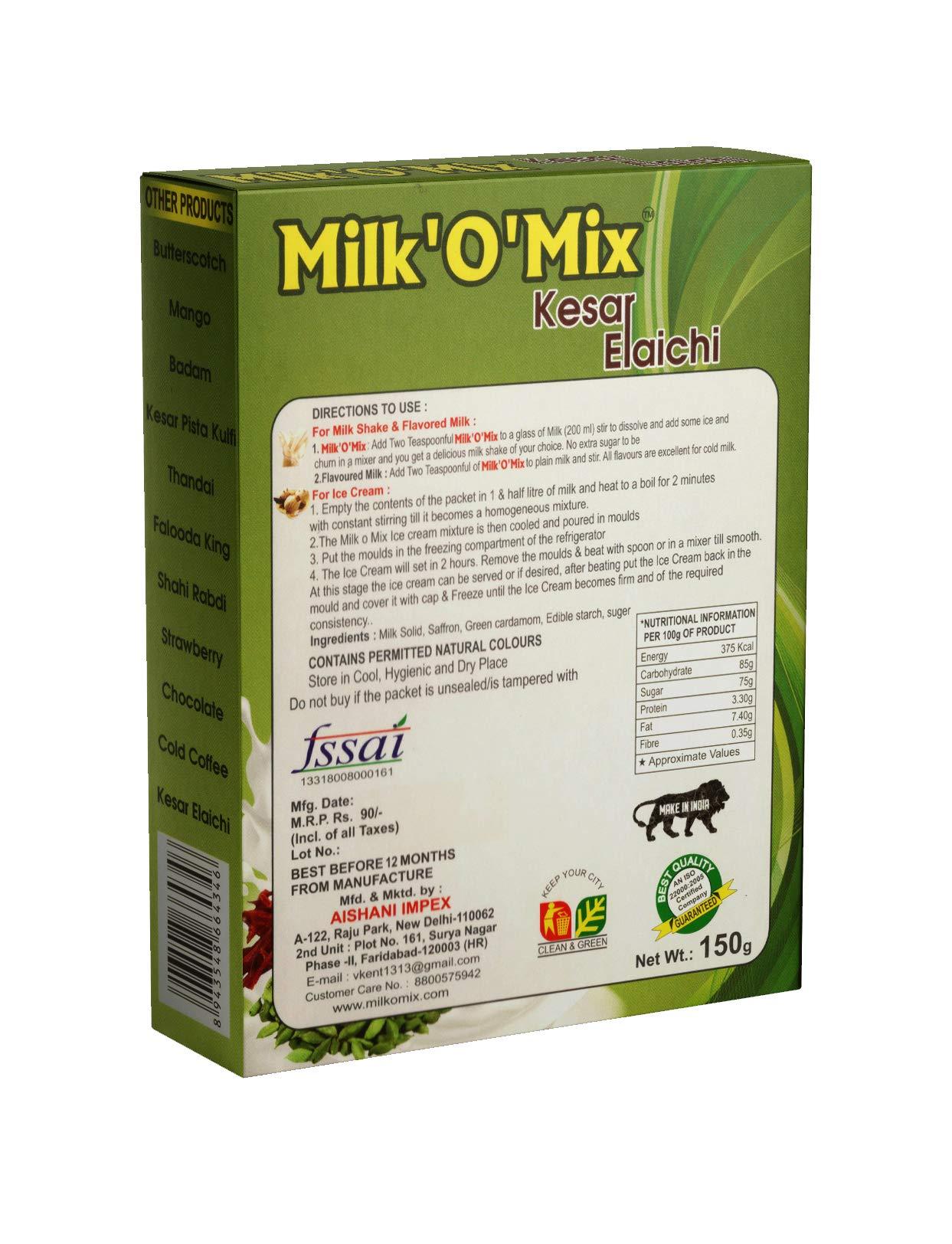 Milkomix Milkomix Kesar Elaichi Flavored Milk Powder Mix F, 150Gm - Pack Of 1