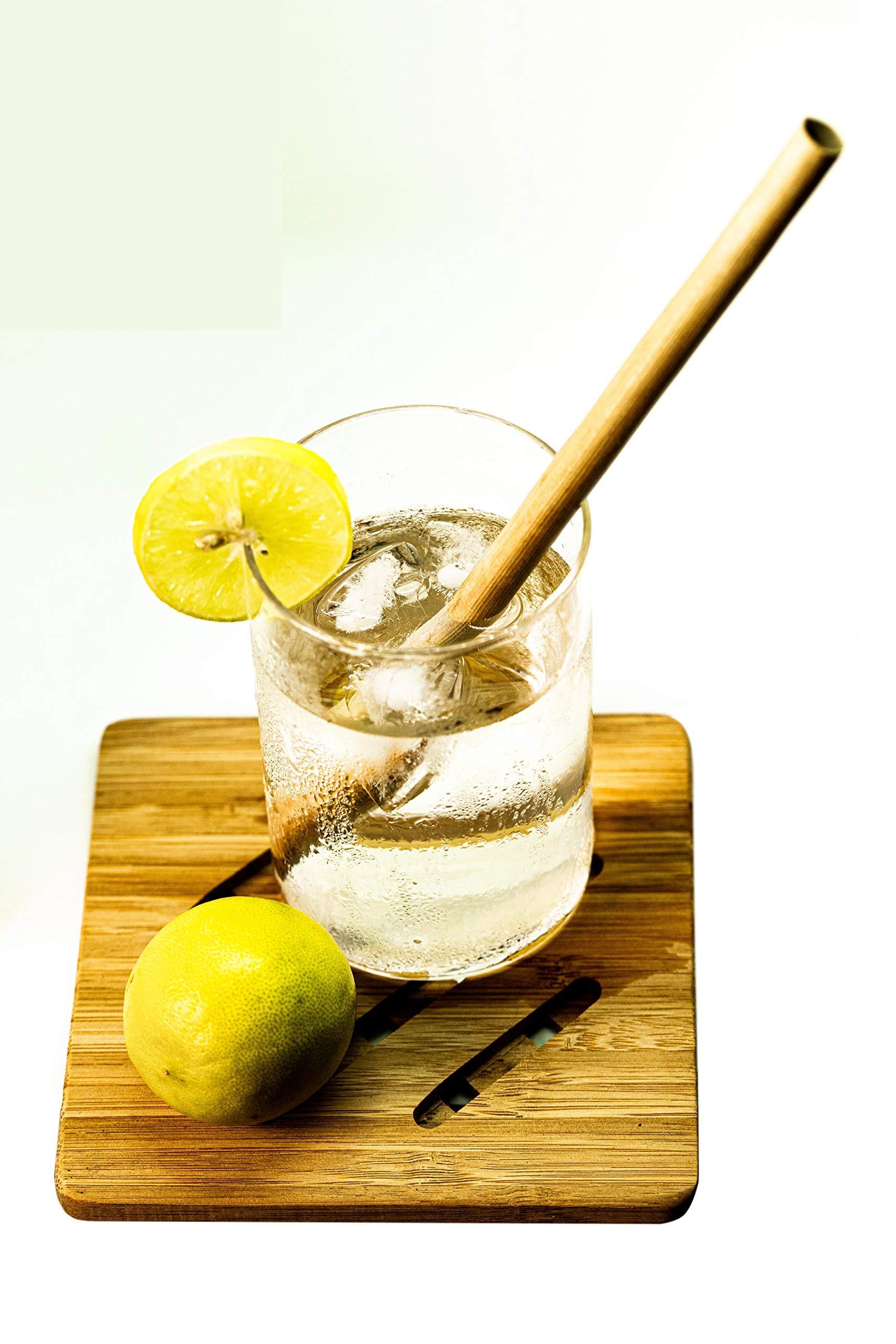 SUNBIRD SUNBIRD Coconut Leaf Drinking Straws, Organic, Biodegradable, Sustainable, Eco-Friendly Product (Regular Straw Diameter 6mm X Length 8\'\', Pack of 50)