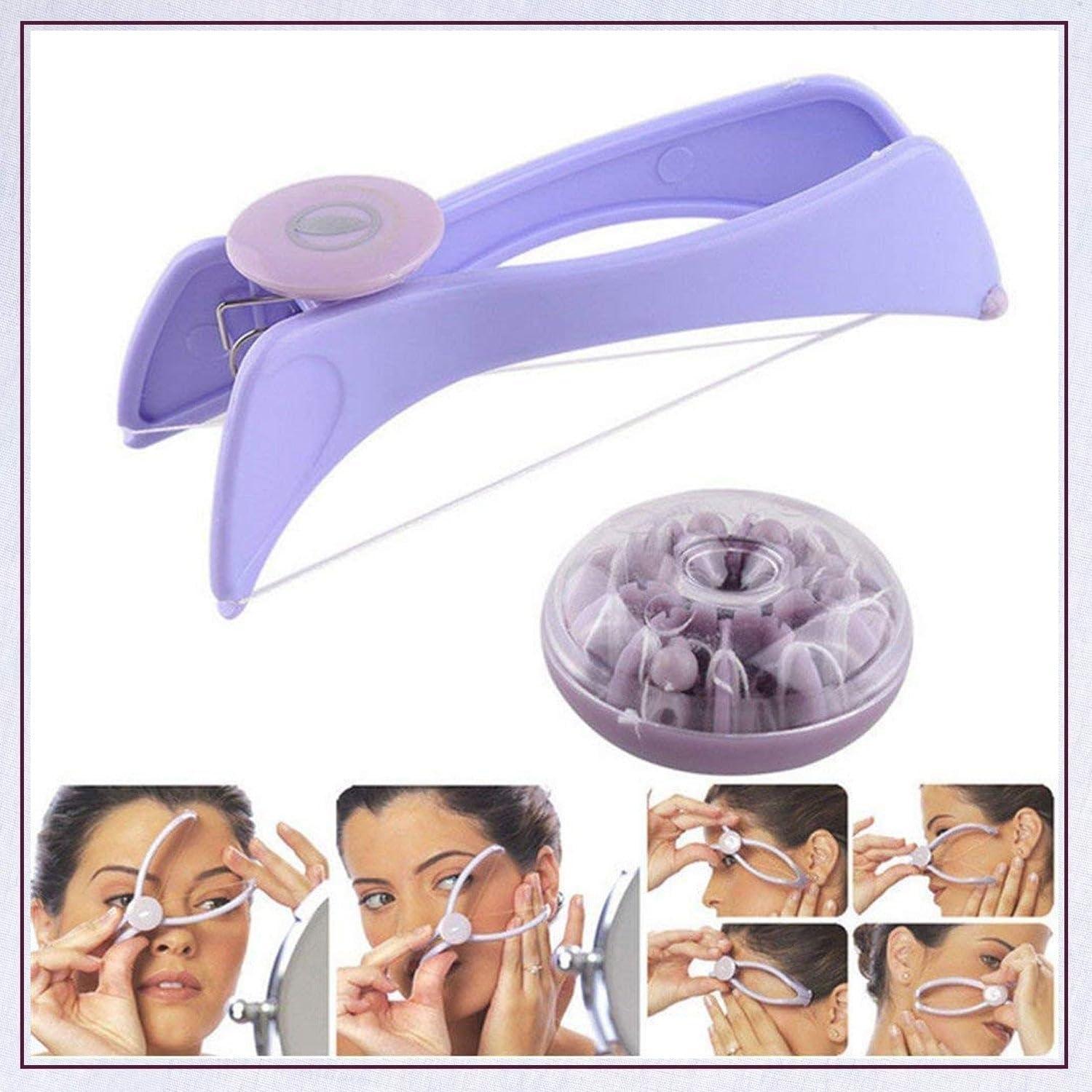 ENVIROSKIN SLIQUE Painless Eyebrow, Upper Lips, FACE and Body Hair Removal Threading Manual TWEEZER Machine Shaver System KIT