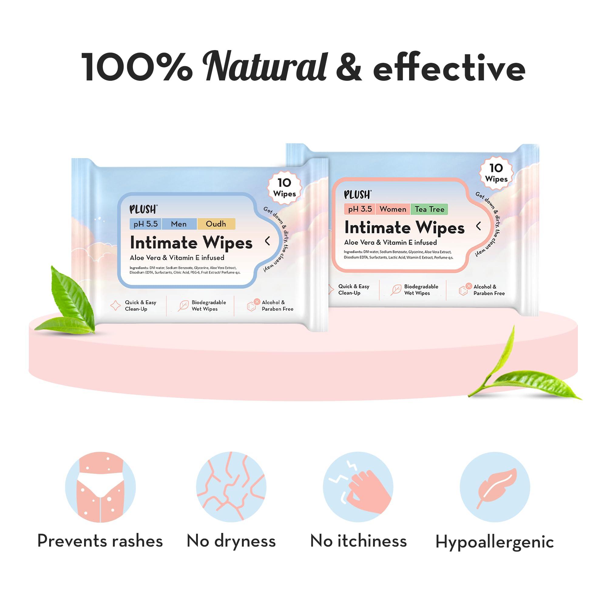 PLUSH Plush Play Intimate Wipes For Women & Men (Pack of 10)