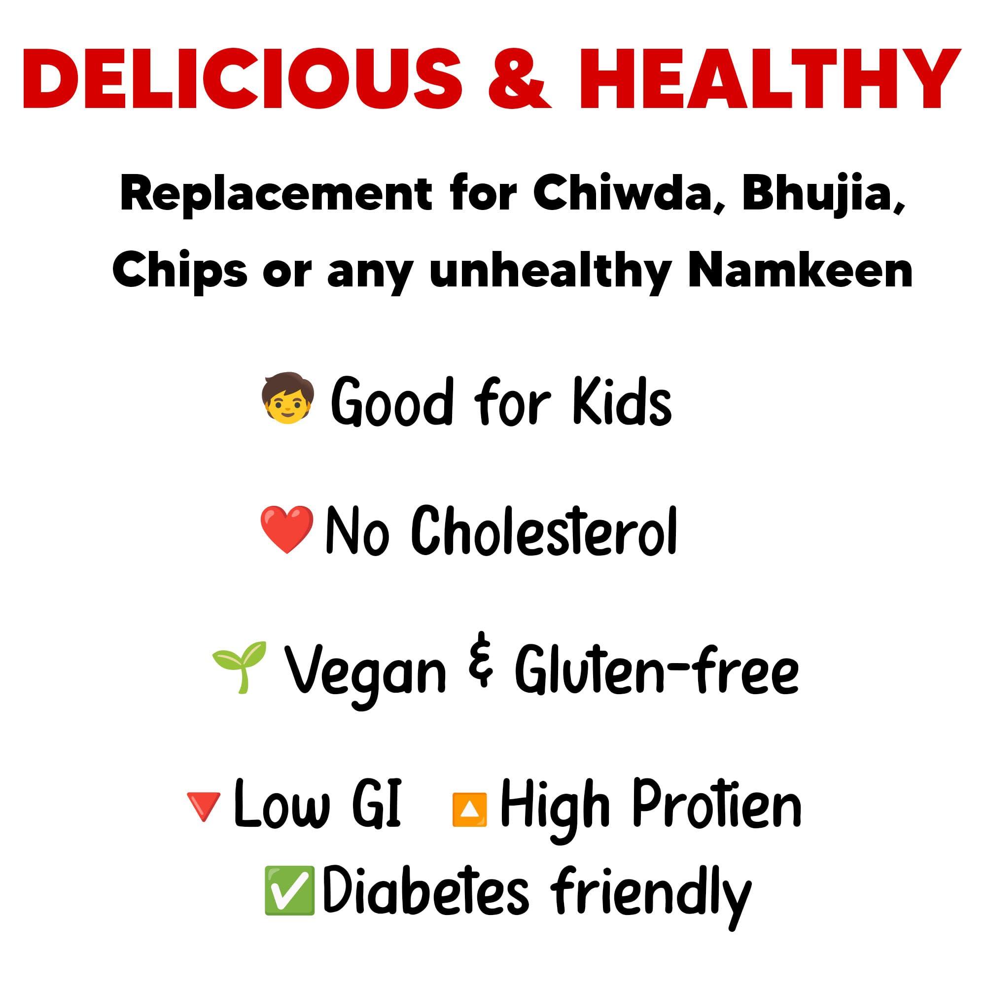 EAT BETTER CO Eat Better Co - Crispy Millet Mixture - Chatapata Healthy Namkeen - Ragi, Jowar, Rice Crispies roasted with Peanuts & Channa (Mast Masala, Super Saver Pack of Four - 400 grams)
