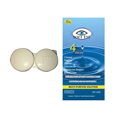 Soft Eye Soft Eye - Green Color Monthly Contact Lens with case solution