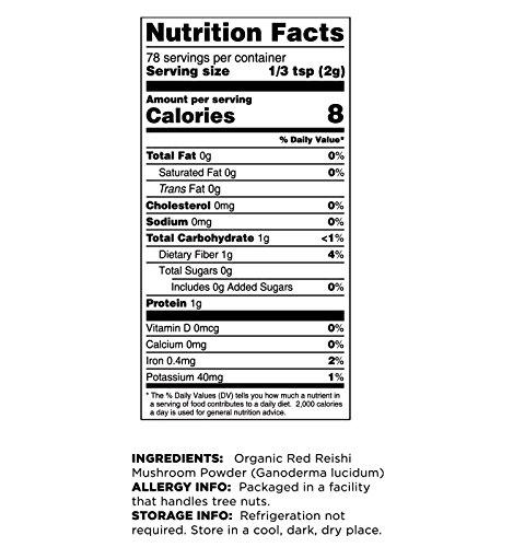 Terrasoul Superfoods Red Reishi Mushroom Powder 4:1 Extract (Organic), 8-ounce