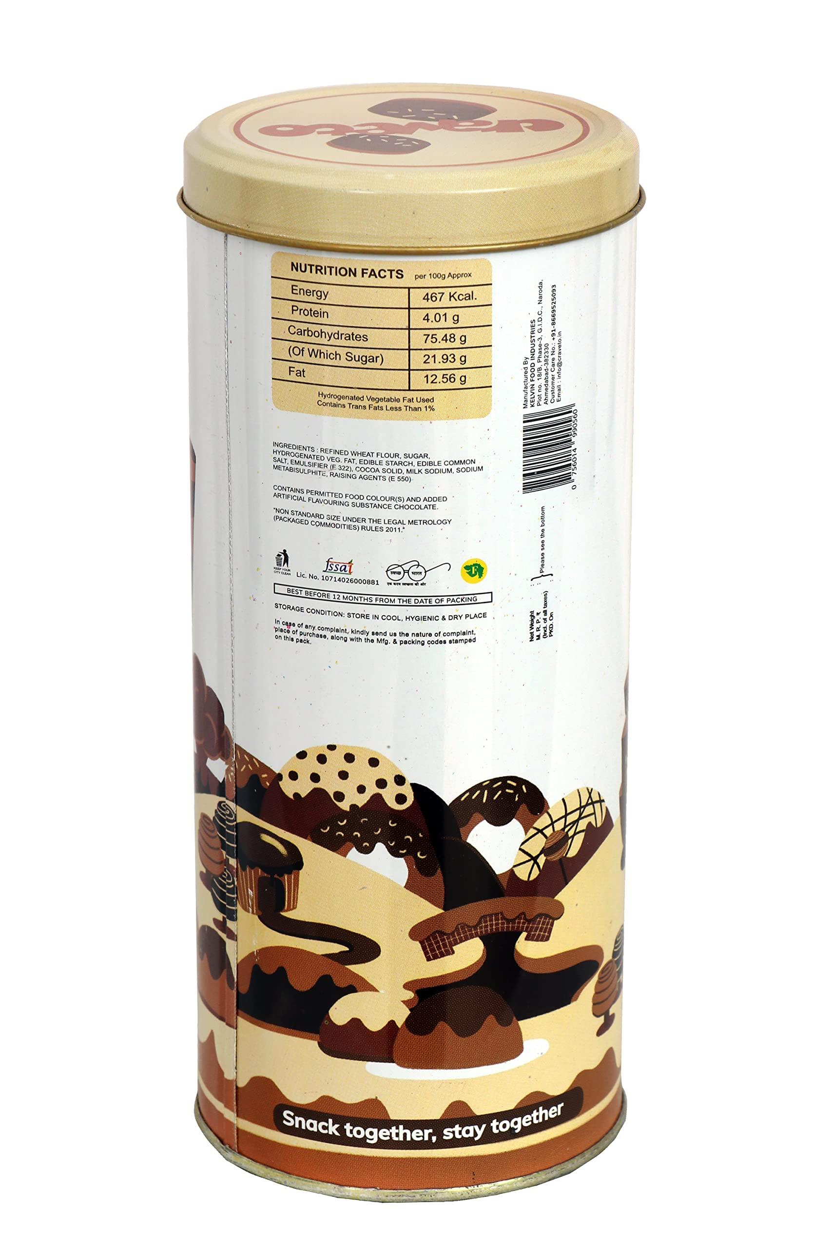 Craveto Craveto Chocolate Wafer Rolls | Chocolate Cream Filled Wafer Rolls | 150g Tin