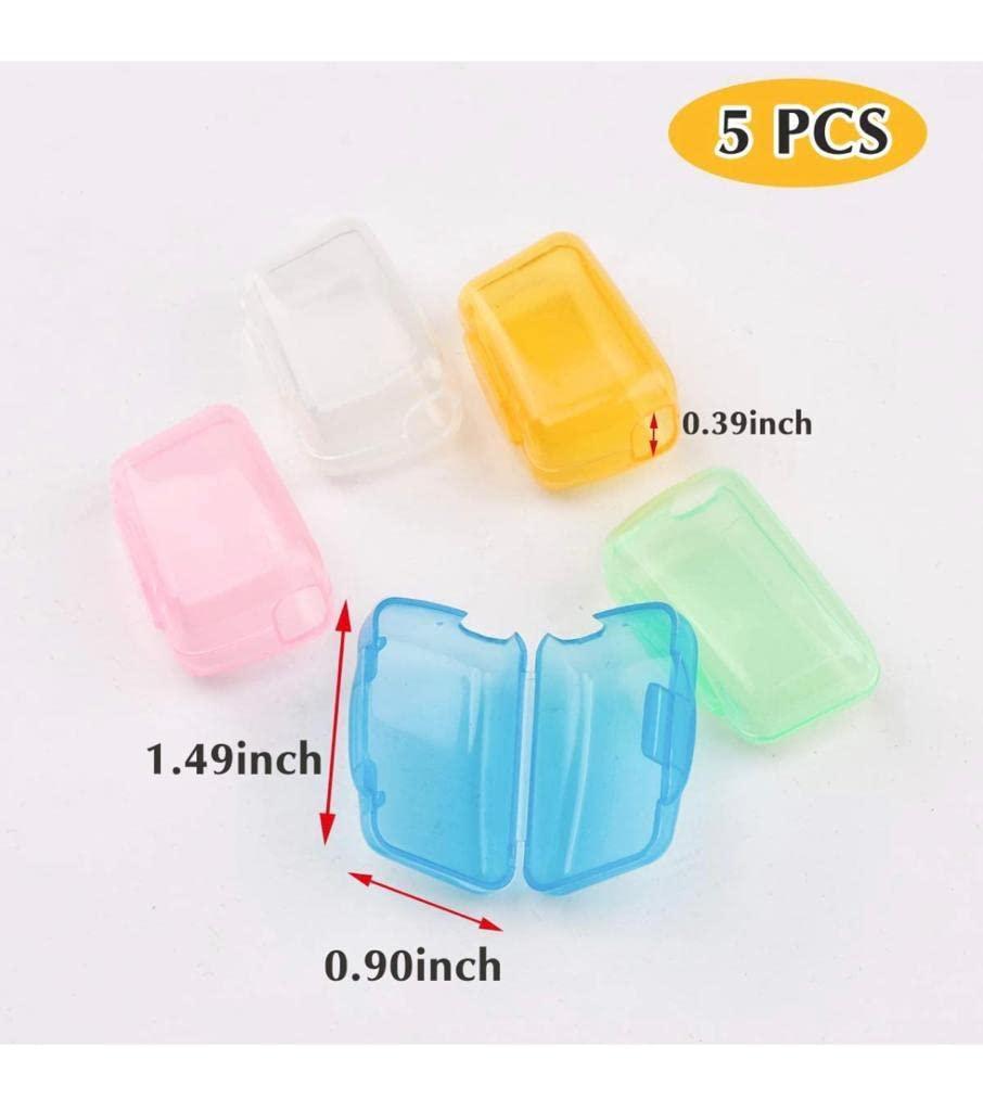 CELLEBII CELLEBII Plastic Antibacterial Hygiene Toothbrush Cover Head Caps Holder Pack Of 5 Pieces Toothbrush Case, Multicolour