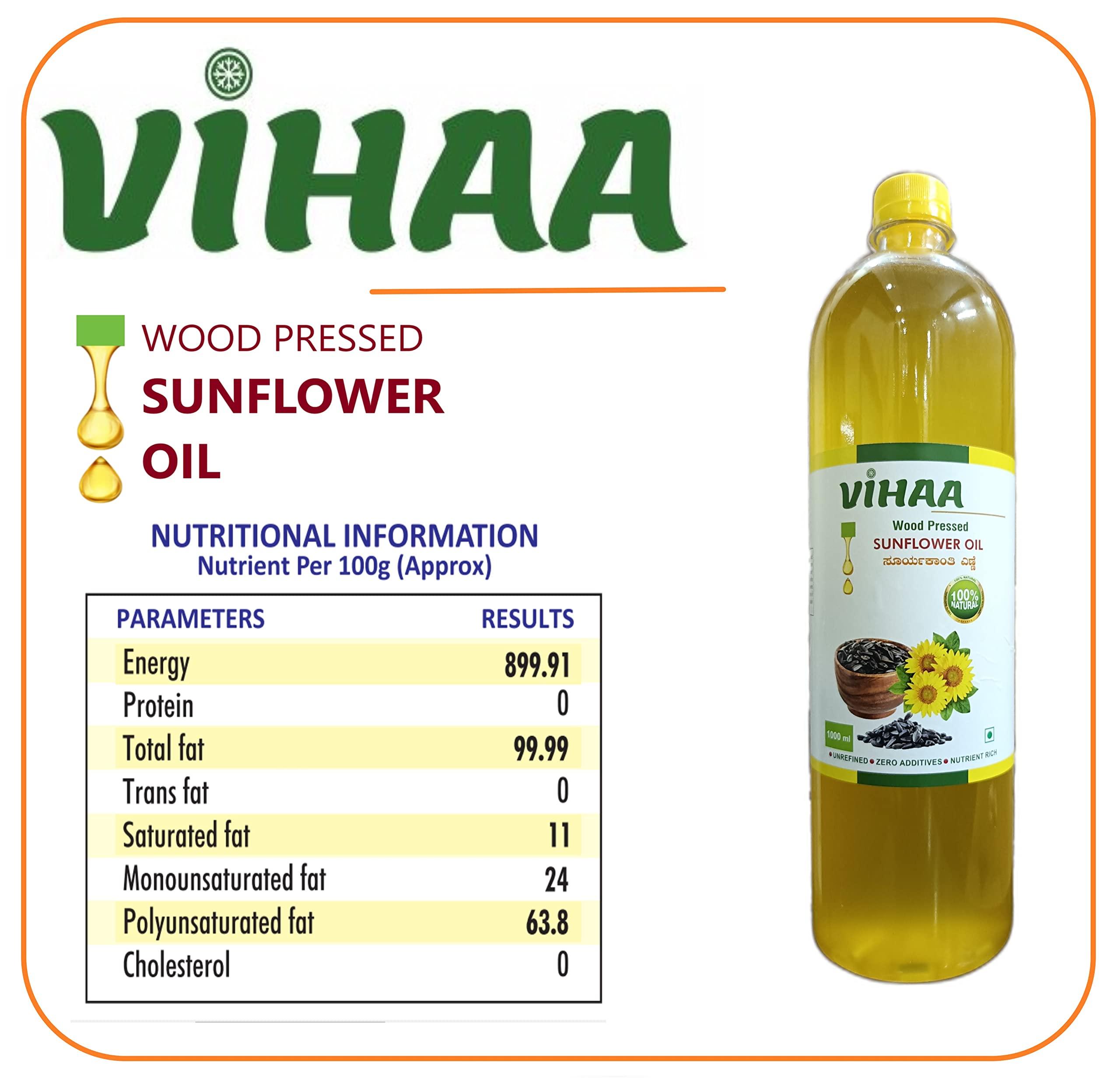Generic Vihaa Wood Pressed/Cold Pressed Sunflower Oil (5l)