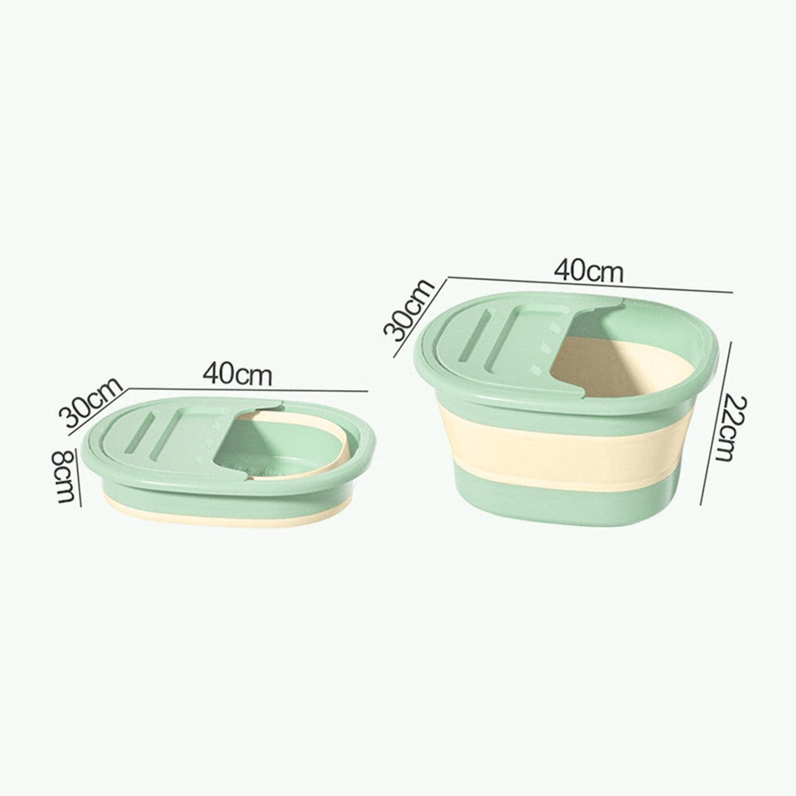SECRET DESIRE SDR Foot Bath Tub Folding Foot Bath Bucket Foot SPA Bath Massager for Camping Green