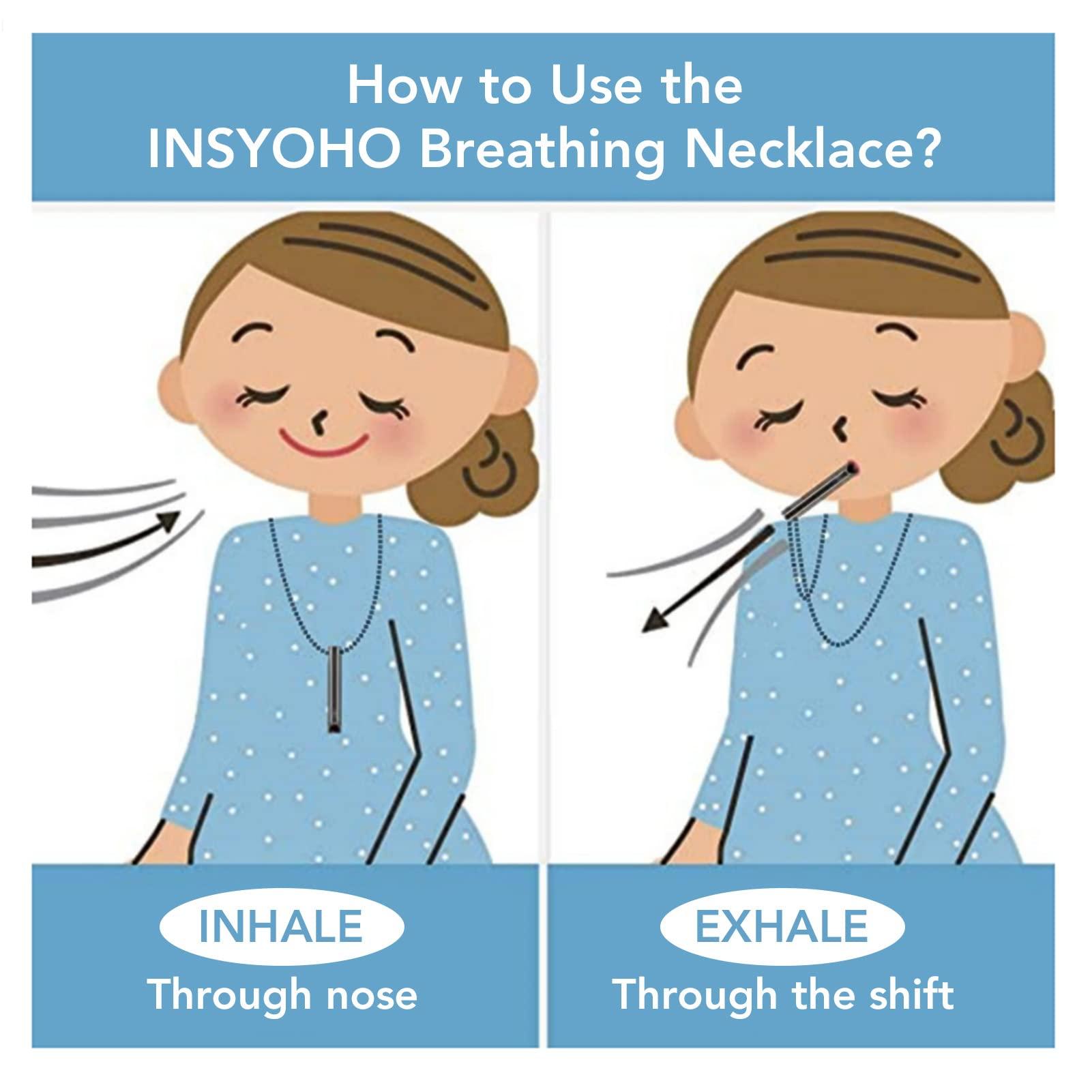 Folanda Anxiety Whistle Necklace, Stress Relief Mindful Breathing Necklace, Deep Breathing Tool for Anxiety Relief, Breathing Exercises, Meditation, Relaxation Calming Down, Slowing The Breath(1#)