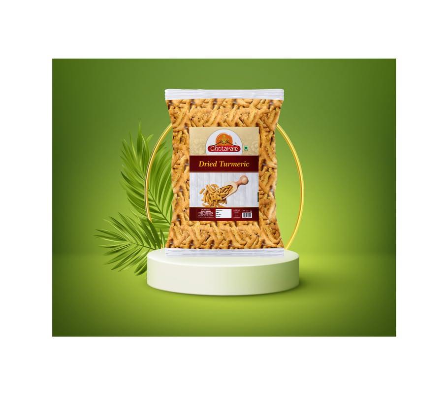 GHOTARAM Ghotaram Turmeric Whole (Haldi Sabut) | GHATTA SABUT HALDI | pasupu kommulu | Whole Turmeric Sticks/Organically Grown Haldi Gatiya||Sabut Haldi/Raw Haldi No Artificial Colours-980Gx2Pk