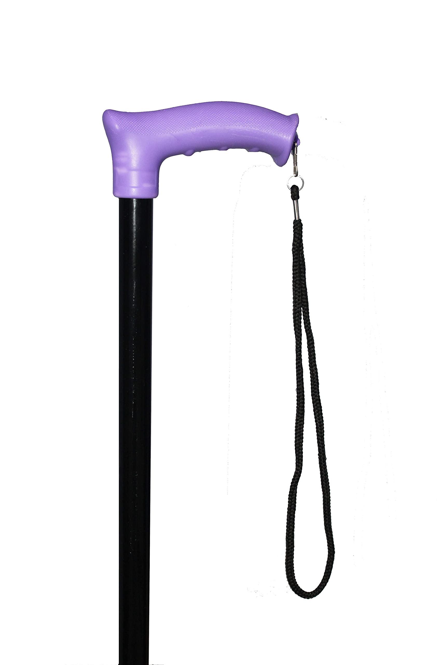KDS SURGICAL Kds Surgical 1 Leg Purple Black Dori Non Height Adjustable Men/Women/Old People Patient Walking Stick - 36 Inches