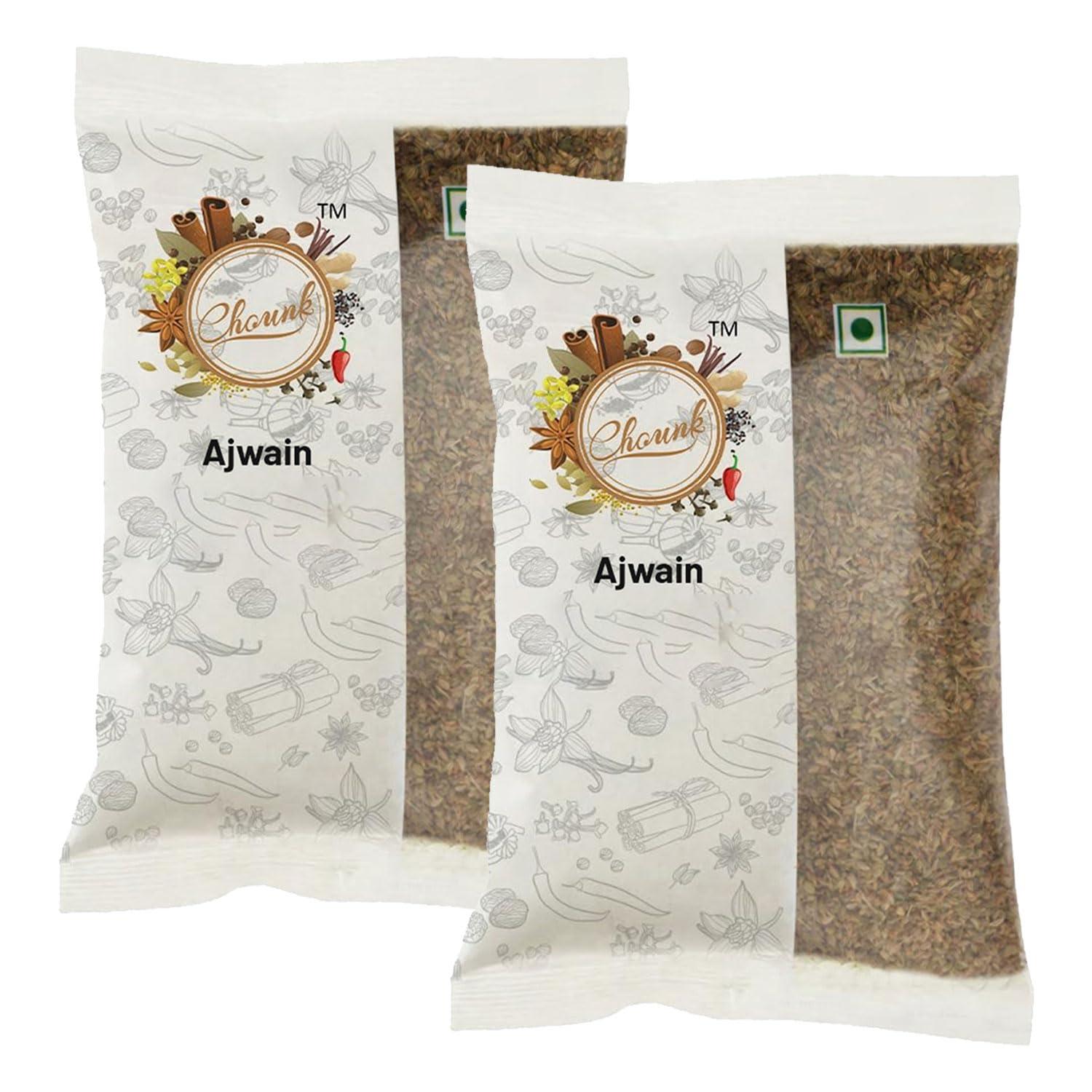 Chounk Chounk Ajwain Seeds/Carom Seeds/Fresh Ajwan/ - 200g (2 X 100g) | Ajowan | Rich & Strong Flavour | Used in Cooking | Vaamu Seeds