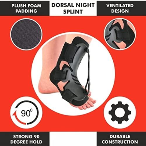 SAMSON MEDICAL TECHNOLOGIES DORSAL NIGHT SPLINT SLEEPING STRETCH BOOT Adjustable Achilles Tendonitis Brace for Fascia, Tendon and Calf Stretching, Heel and Bone Spur, Arch Pain Treatment (LARGE & EXTRA LARGE)