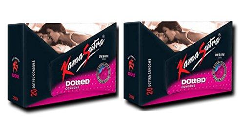 KAMA SUTRA KAMA SUTRA Dotted Condoms - Pack Of 2 Box, 20 Condoms In Each Box Total 40 Condoms