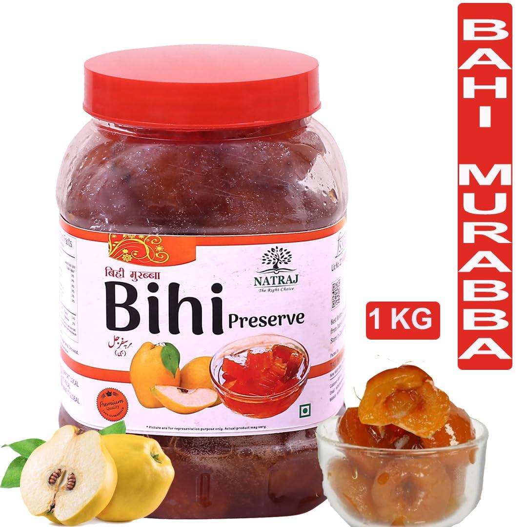 TAJ EMPORIUM Natraj The Right Choice Homemade Taste Bihi Murabba (Quince Fruit Preserve) 1kg of Fresh, Healthy Quince Marmalade | Behi | Bahi Murabba Rich in Flavor, Ideal for Snacks & Desserts.