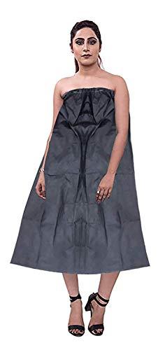 be unique care Be Unique Care Hygiene Facial Care Parlour Body Massage Beauty Salon Spa Elastic Gown Wax Cutting Apron Sheet Non Woven Disposable Waxing Black Gown For Men and Women Set of 5