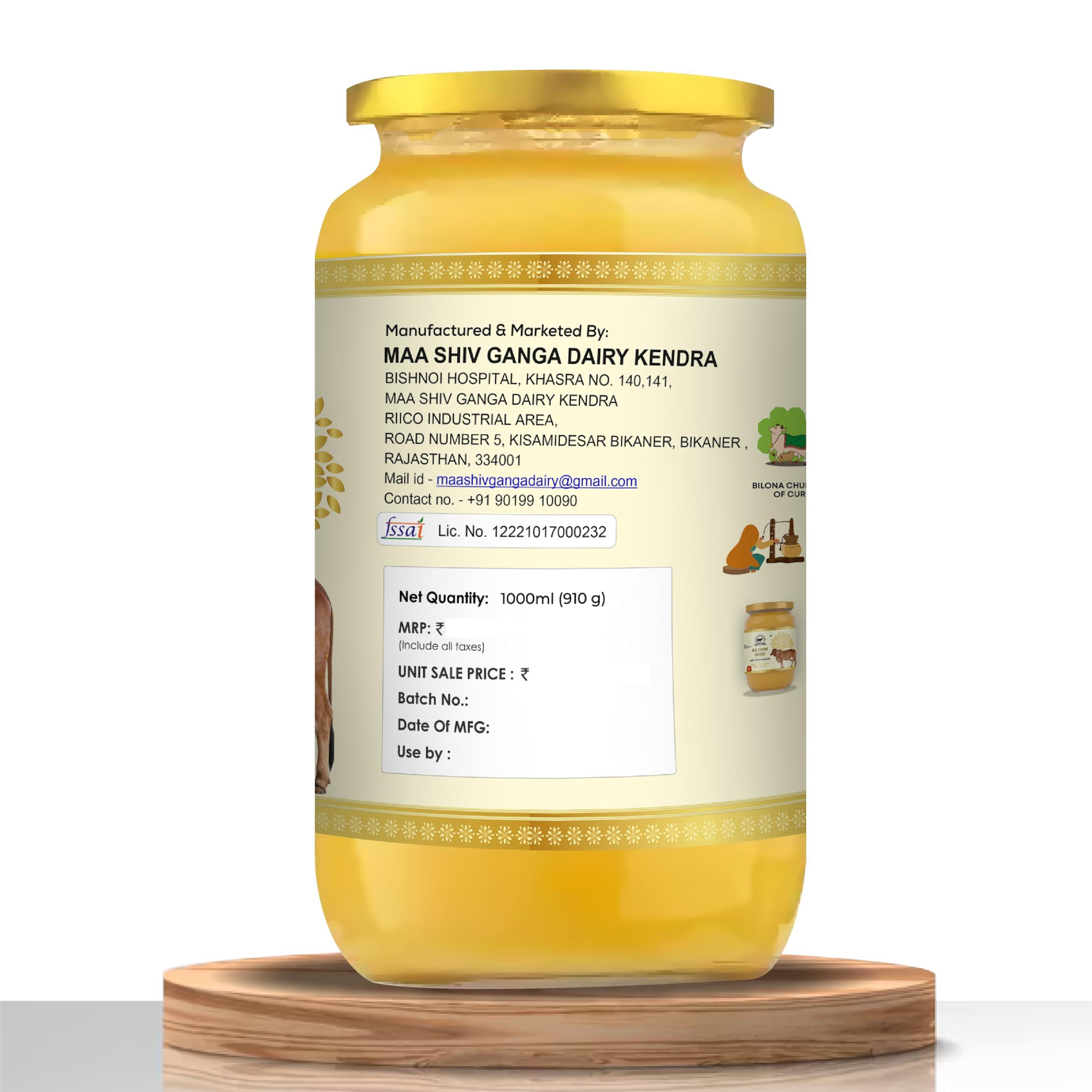 Go Fresho Go Fresho A2 Desi Cow ghee|Vedic Bilona Method|Pure, Natural & Health|500 ml Glass Bottle
