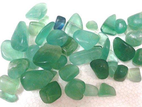Jet International Crystal Jet Green Flourite Tumbled Stone Approx 0.75 To 1" inch Free 40 Page Booklet on Jet International Crystal Therapy. 100 grams Attractive Genuine A Grade