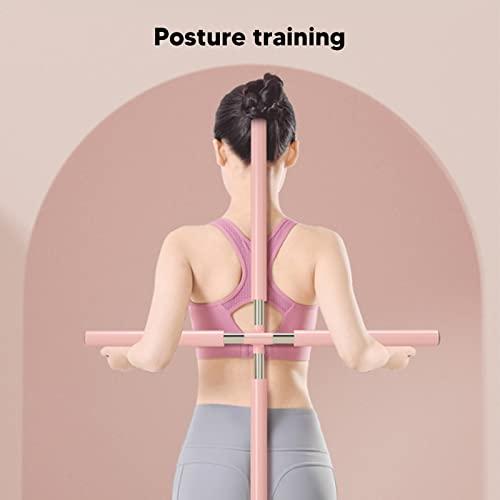 CURLEE Posture Stretching Stick, Yoga Sticks Humpback Correction Open Shoulder Adjustable for Posture