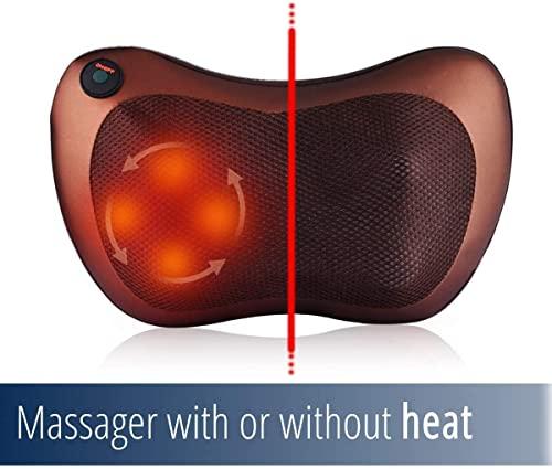 Generic Eazy Sales Electronic Neck Cushion Full Body Massager Pillow with Heat for pain relief Massage Machine for Neck Back Shoulder Pillow Massager - Swiss Relaxation therapy (Brown)