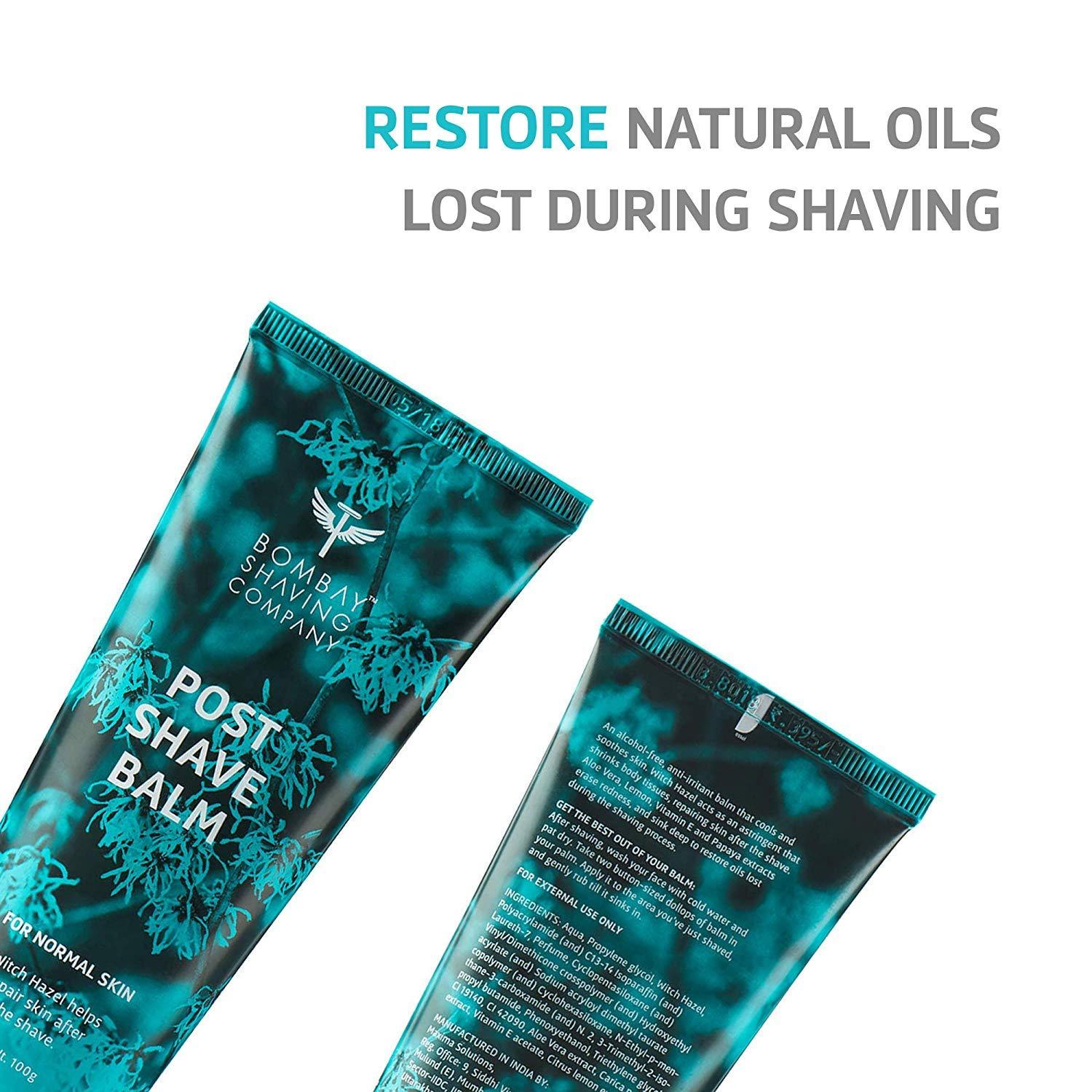 Bombay Shaving Company Bombay Shaving Company Post-Shave BalmAfter Shaving Lotion with Witch Hazel, Alcohol Free 100 g Made in India & Bombay Shaving Company Charcoal Face Wash, Fights Pollution And Acne, Oil Control 100g