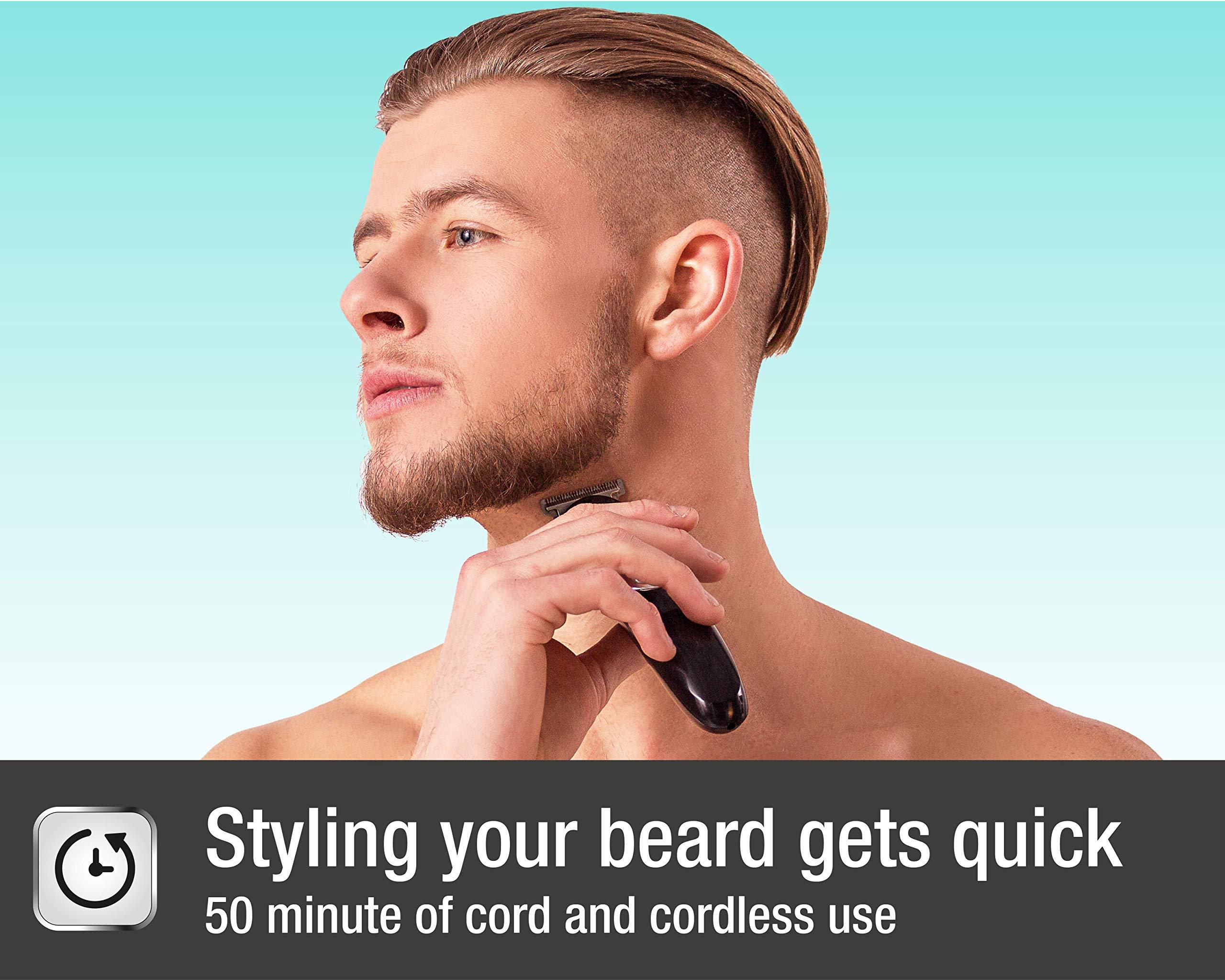 Havells Havells GS6400 Quick Charge Multi-Grooming Kit with Beard, Detail and Nose Trimmer, 50 ,Minutes Runtime (Black)