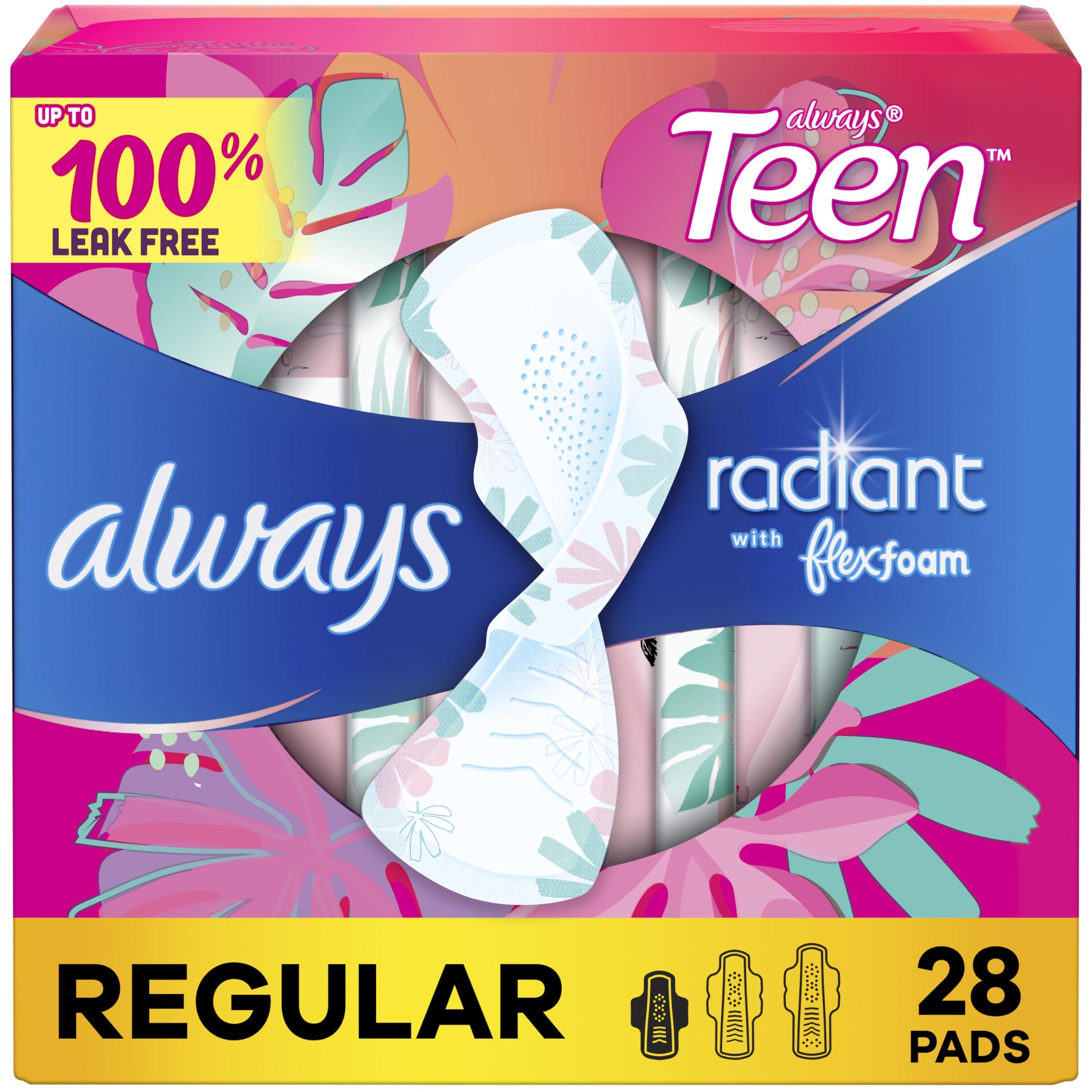 Always Always Totally Teen Radiant Infinity Pads 28 Count