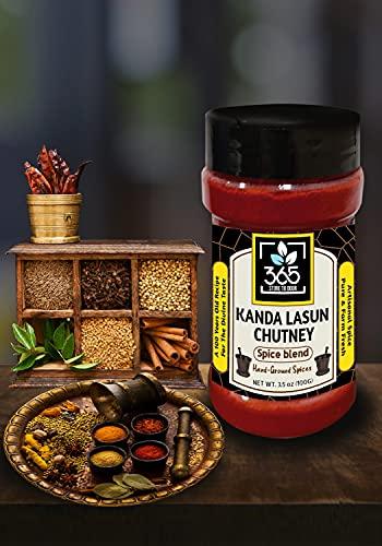 365 STORE TO DOOR 365 STORE TO DOOR Indian Spice – Kanda Lasun Chutney Masala, 100 gm. | for Healthy Cooking | Dry Onion Garlic Mixture | Marwadi Chutney | Homemade Powdered Spices for Healthy Cooking