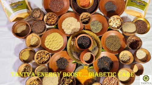 Tantva TANTVA Diabetic Care Energy Boost Health Mix | Multi Millet Multi Grain Dry Nuts | With 45 Natural Healthy Ingredients | Gluten Free | Sugar Free | Tasty | Healthy | 500 gms