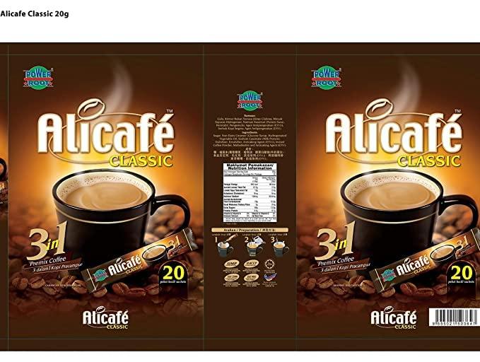 Generic Alicafe Classic Coffee- Instant Coffee 3 in 1 (Ground Coffee Premix) 400gm (20gm sachets X 20)