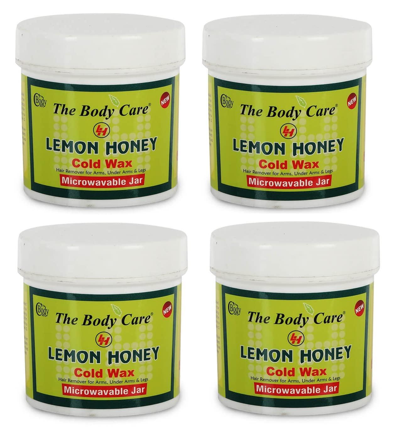 BODYCARE The Body Care Microwavable Lemon Honey Cold Wax - 200g (Pack of 4) | Refreshing Hair Removal