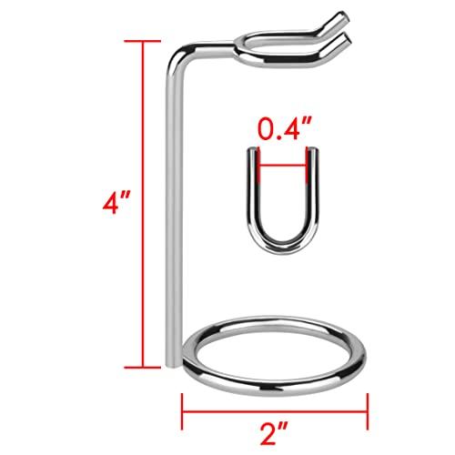 Linkidea Linkidea Simple Metal Double Edge Safety Razor Stand, Men's Shaving Holder Base Hanger for Bathroom, Shower Room/Razor travelling hanger When business trip (Silver)