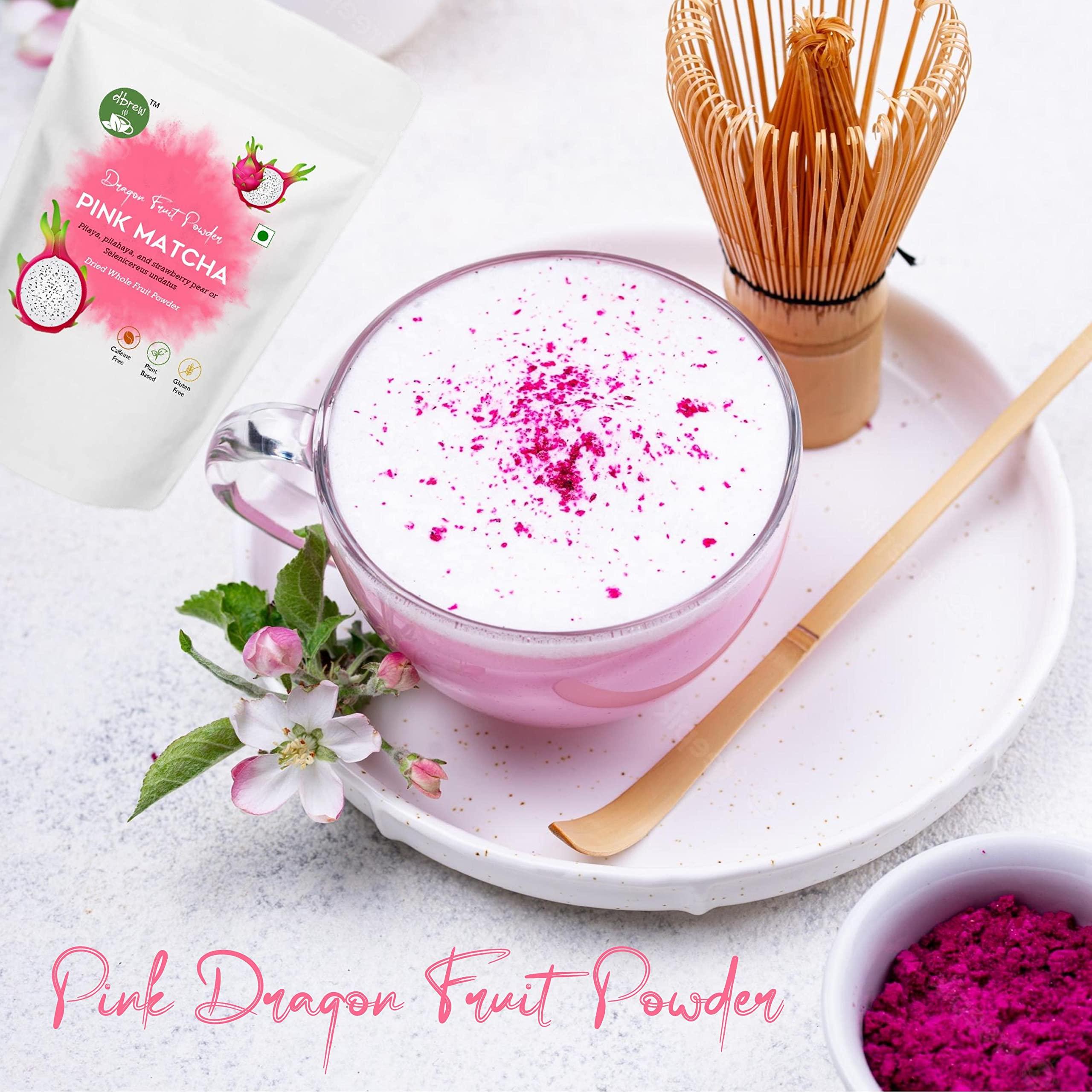 dbrew dbrew Pink Dragon Fruit Matcha (Pink Pitaya) - 30 GM - Healthy Superfood - Plant Based - Pink Matcha Powder- Vitamin C - 100% Natural