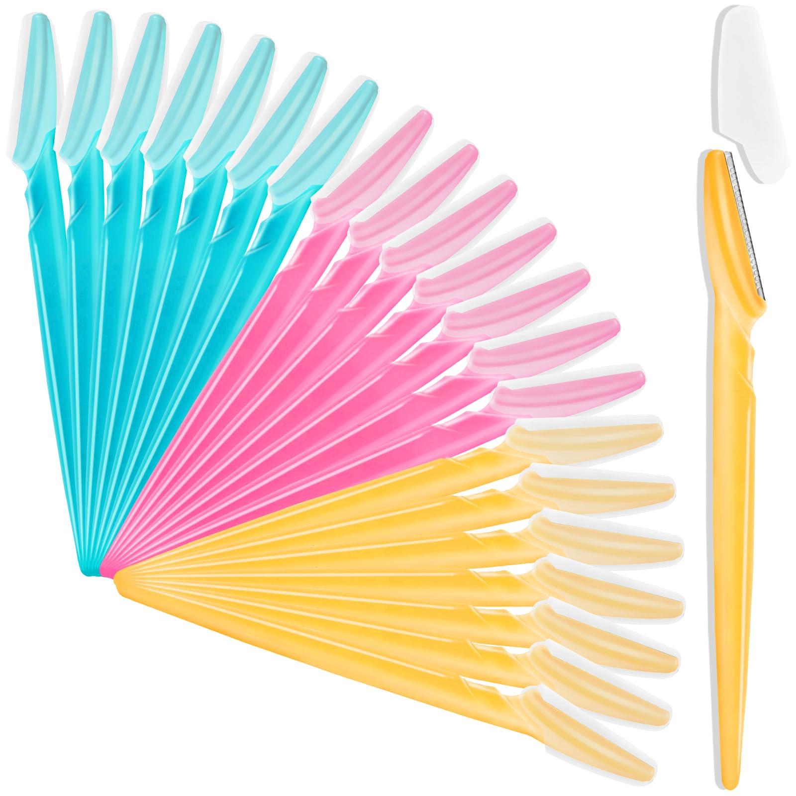 HFATMOS HFATMOS 21 Pcs Eyebrow Razor, Multipurpose Exfoliating Dermaplaning Tool for Face, Facial and Eyebrow Shaper with Precision Cover for Women Men, Easy to Use