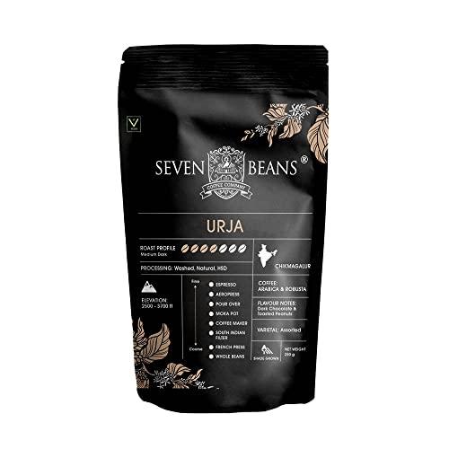 Seven Beans Coffee Company Seven Beans Coffee Company's "Urja" |Medium Dark Roast| Single Origin |Gourmet Indian Coffee - 250 g (AeroPress Grind)