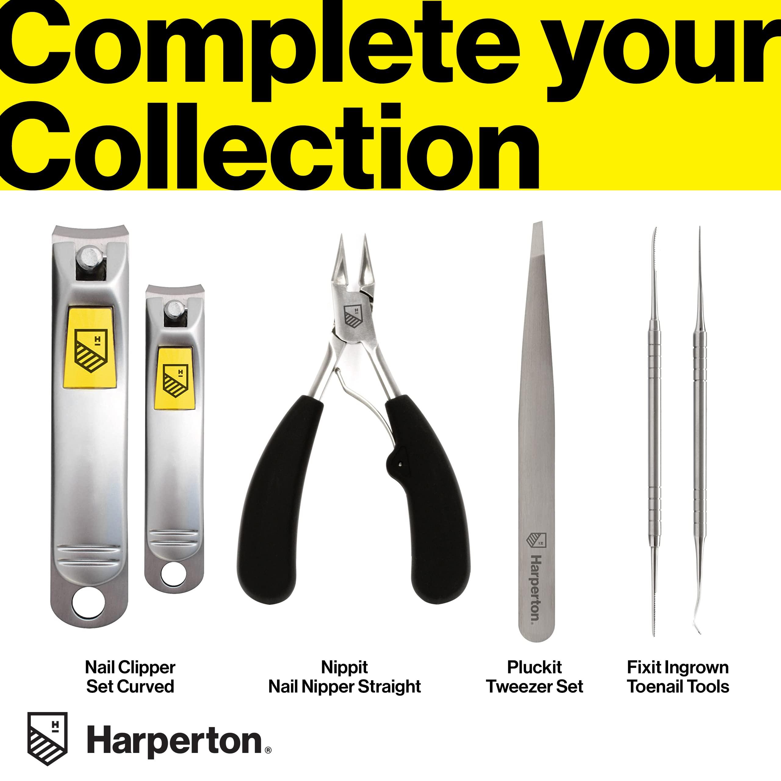 Harperton Harperton Pluckit - Professional Tweezers Set - Slant + Pointed Precision Tips