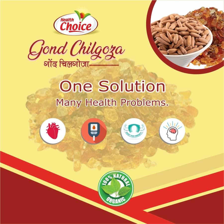 Harc Herbal Canada Health Choice Gond Chilgoza | 60g (Pack of 5) | Natural Raw Herb Pine Nut Gum | Enriched with the Benefits of Chilgoza/Chilgoja | Made with Premium Dry Fruit (Pine Nuts) Botanical Gum