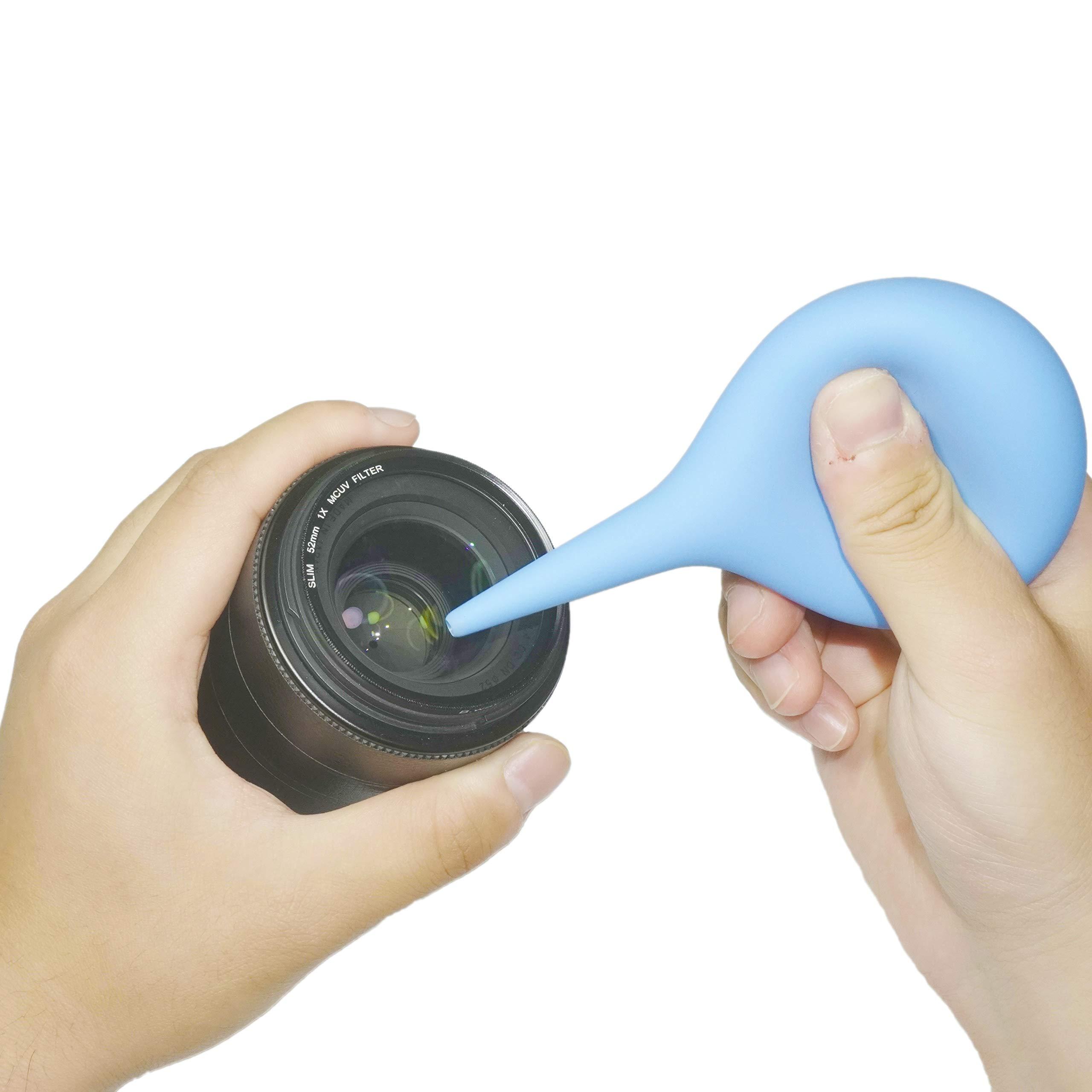 JIESI (90ml) Rubber Suction Ear Syringe, Hand Bulb Syringe Ear Washing Squeeze Bulb-Blue