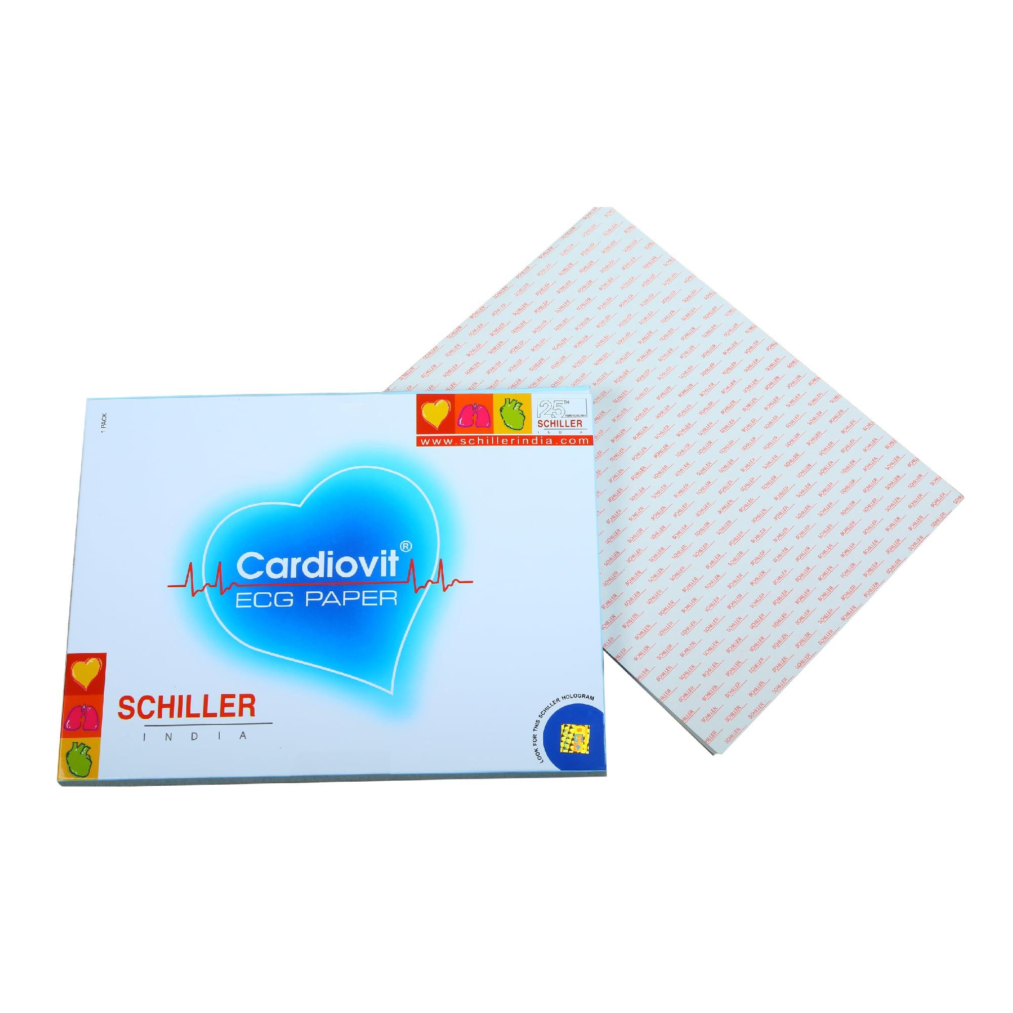 SCHILLER ECG Paper For CARDIOVIT AT-102 plus/CS-200 Excellence | SCHILLER ECG Paper | Length 280 mm and Height 210 mm | 144 sheets in One Box