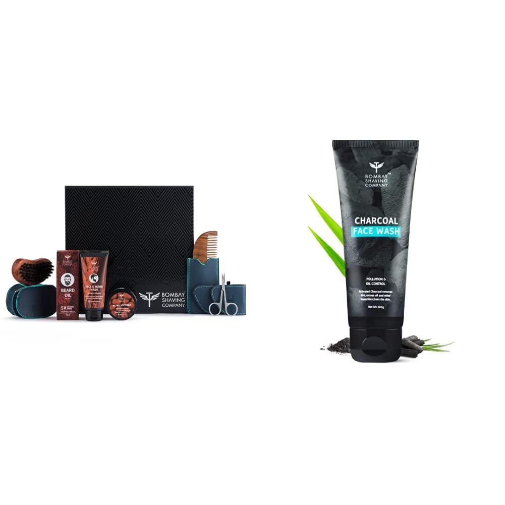 Bombay Shaving Company Bombay Shaving Company Beard Maintainience Care Starter Kit with Charcoal Face Wash