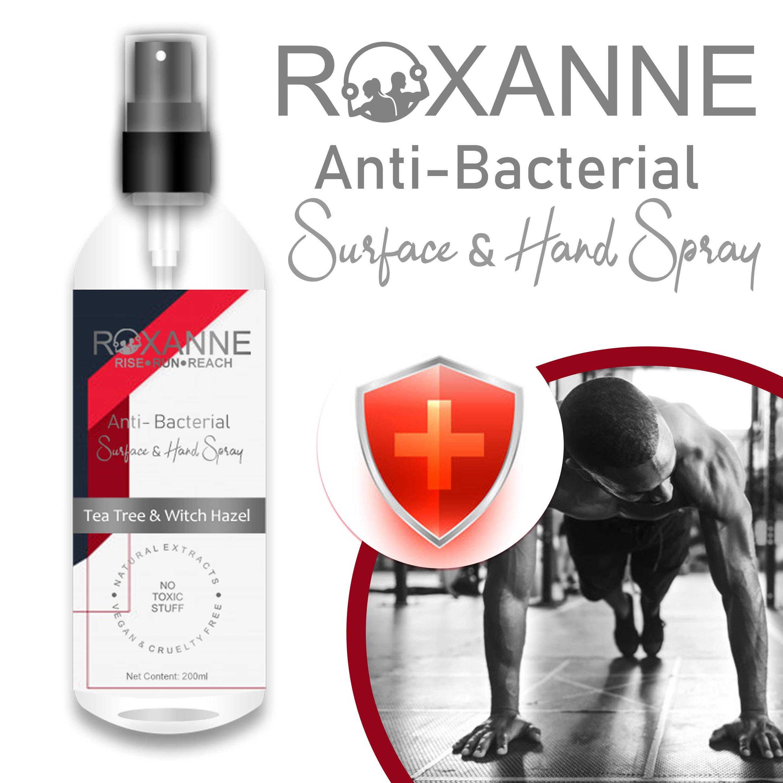 Roxanne Roxanne Anti-Bacterial Surface and Hand Spray Enriched with Tea Tree and Witch Hazel Antibacterial Antiseptic 99.9% Effective Germ-Killing (Pack of 2)