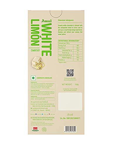 Amul Amul White Limon Chocolate Bar 300 Grams (Pack Of 2)