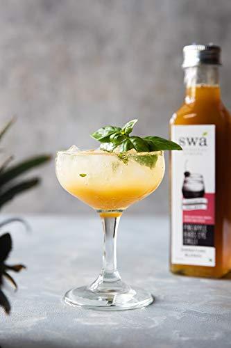 Swa Artisanal Syrups Swa Artisanal Syrups - Lychee Lemon, 100% Natural, Pack of 2 Makes 24-30 Drinks, Syrup for Cocktails / Mocktails / Kid's Lemonades / House Parties (250ml x 2)